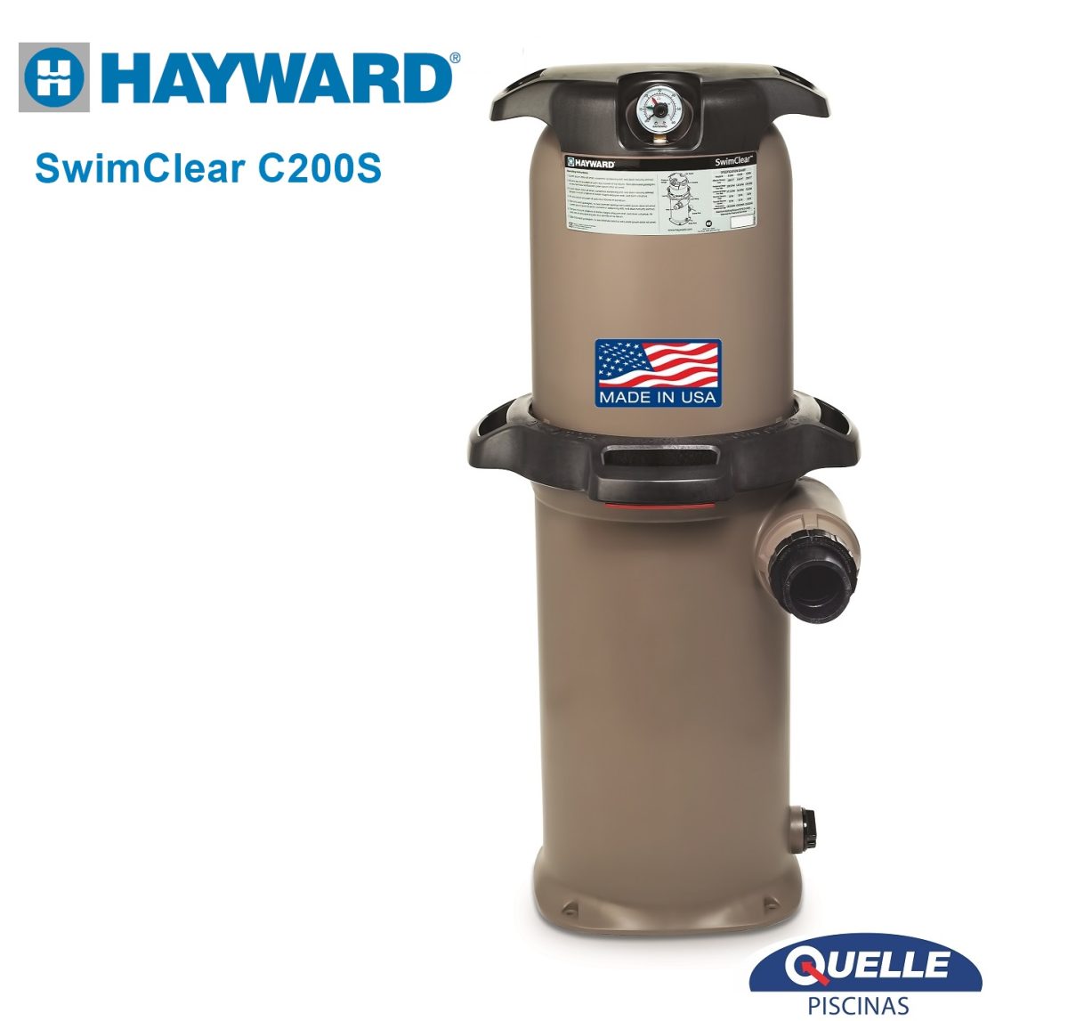 HAYWARD SwimClear C200S – Filtro de Cartucho para Piscinas de 100.000 litros