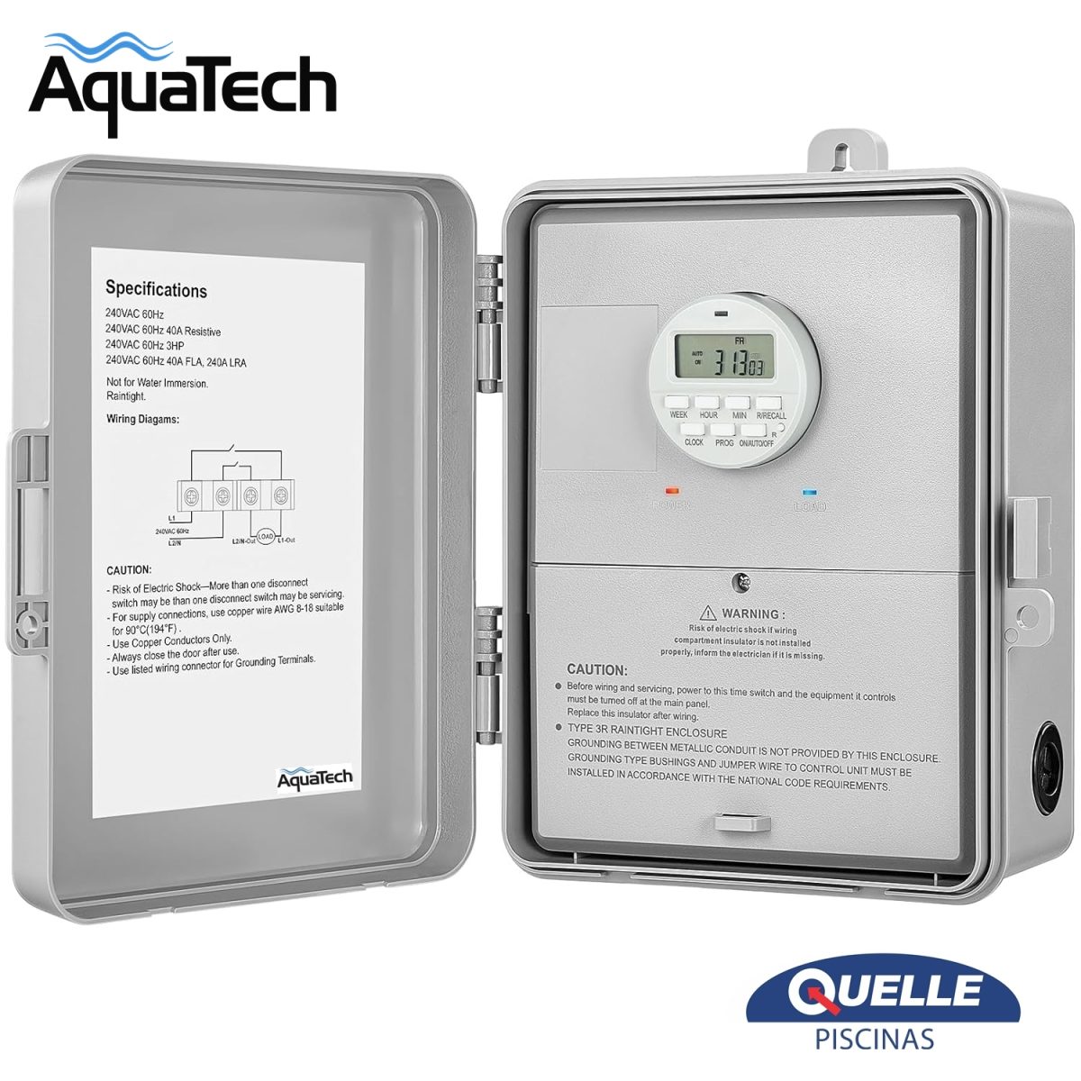 AQUATECH Suraielec IHD Temporizador Digital Inteligente para Piscinas – 40 A