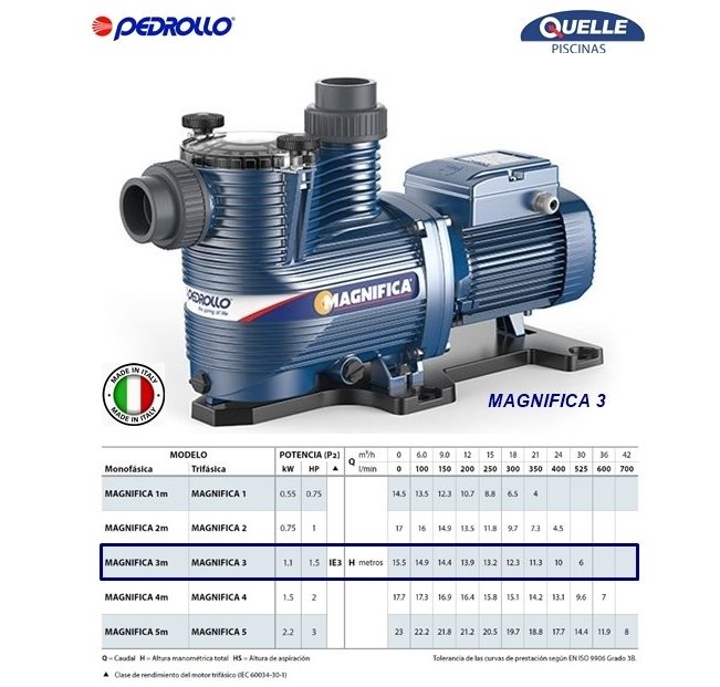 PEDROLLO Magnifica 5 de 3 HP - Bomba para piscinas