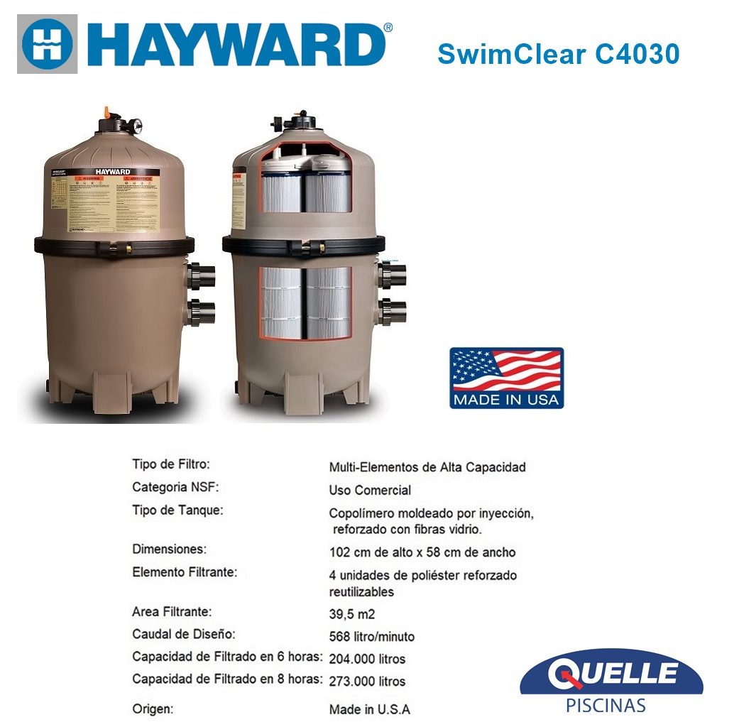 Combo 9: HAYWARD SwimClear C4030 + PEDROLLO Magnifica 3 (1,5 HP)