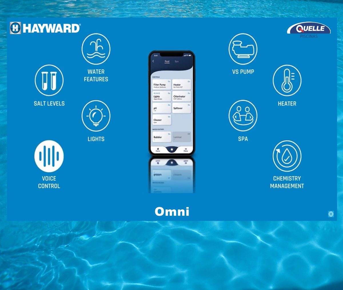 HAYWARD Omni PL - Domótica y Clorador Salino para Piscinas y Spas - 120.000 litros