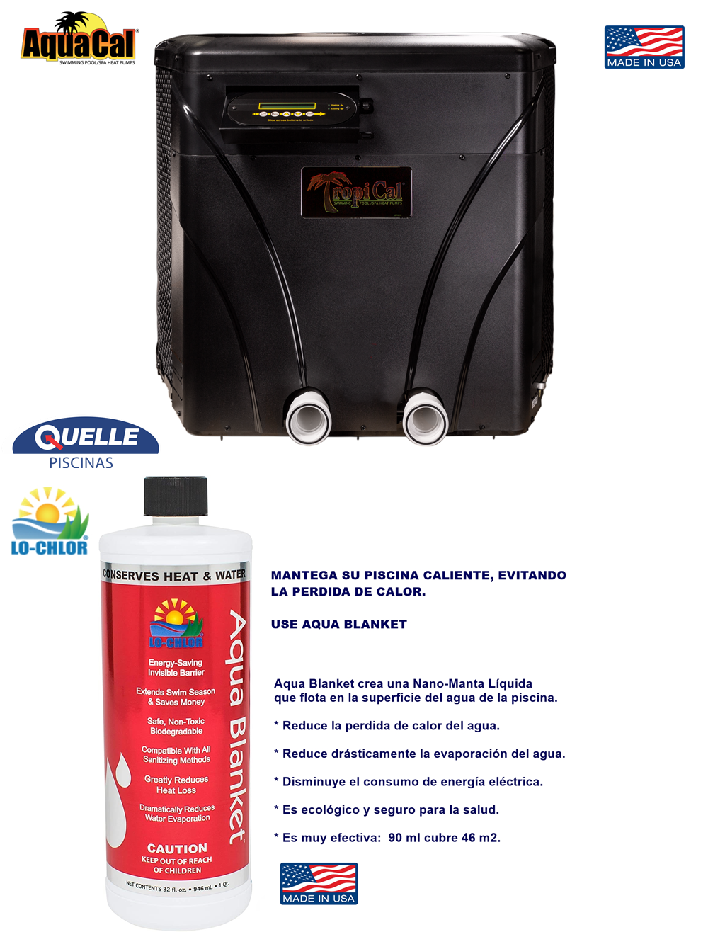 AQUACAL TROPICAL T75 – Bomba de Calor para Piscinas 20,5 kW (70.000 BTU)