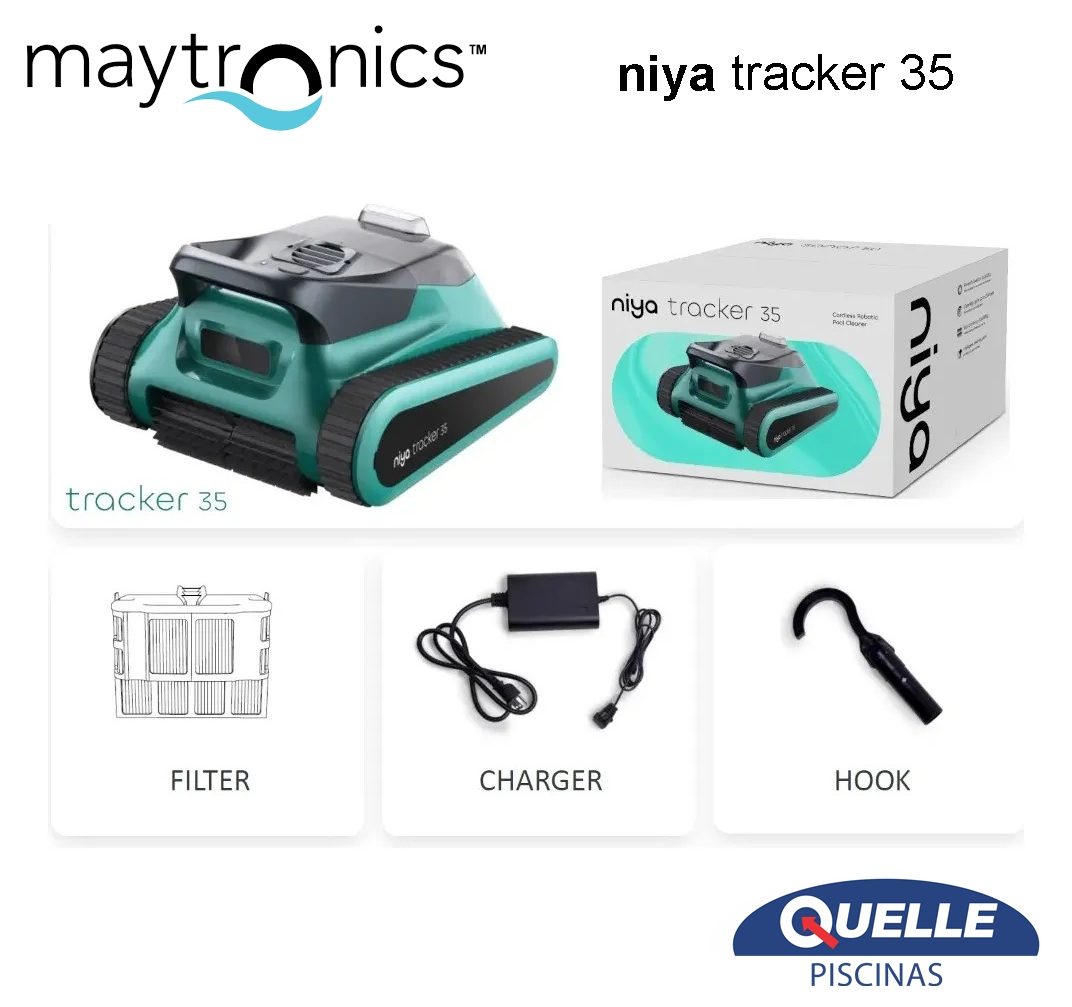MAYTRONICS Niya Tracker 35 - Robot inalámbrico inteligente para piscinas