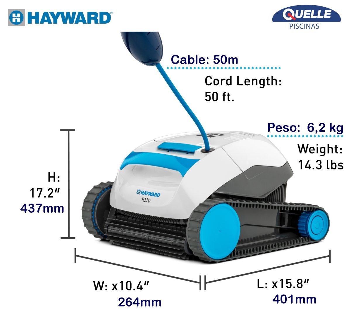 HAYWARD R110 - Robot inteligente para piscinas