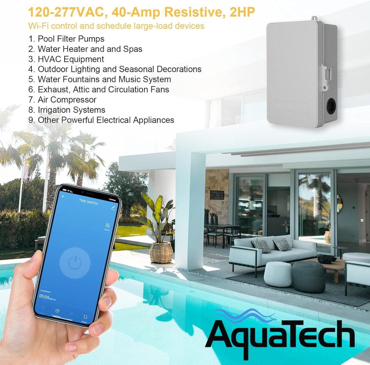AQUATECH SURAIELEC WiFi – Temporizador y Control WiFi - 40 A