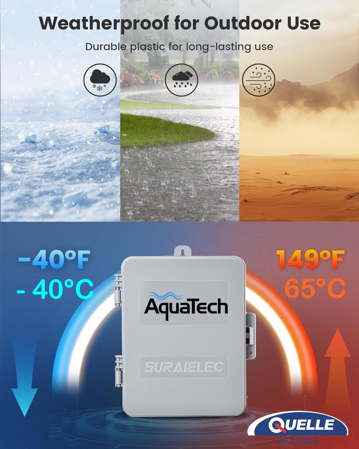 AQUATECH Suraielec IHD Temporizador Digital Inteligente para Piscinas – 40 A