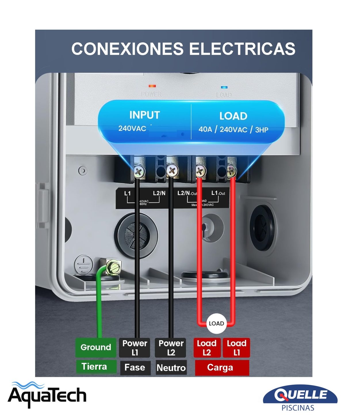 AQUATECH Suraielec IHD Temporizador Digital Inteligente para Piscinas – 40 A