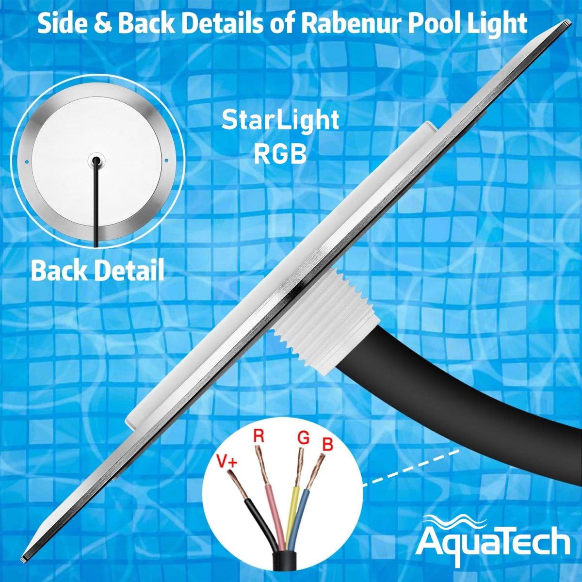 AQUATECH StarLight 35W – Iluminación LED RGB para Piscinas
