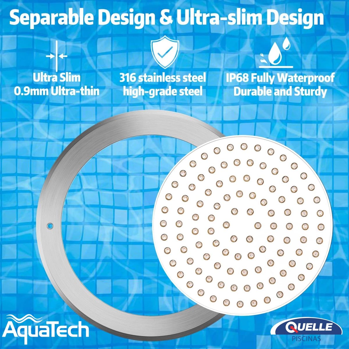 AQUATECH StarLight 35W – Iluminación LED RGB para Piscinas