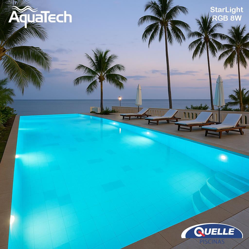 AQUATECH StarLight RGB 8W - Aplique LED RGB Inteligente para Piscinas