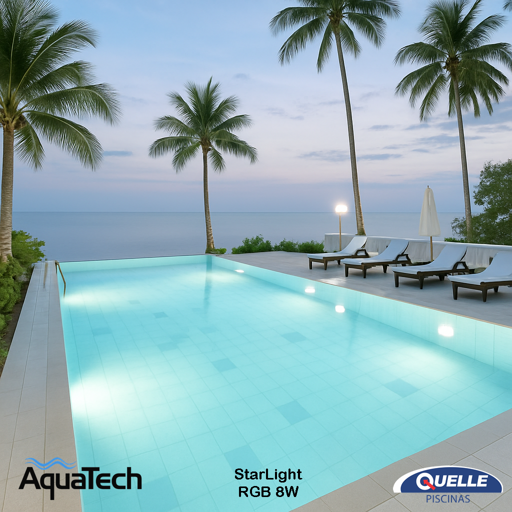 AQUATECH StarLight RGB 8W - Aplique LED RGB Inteligente para Piscinas
